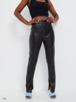 Женские кожаные брюки, штаны зауженные